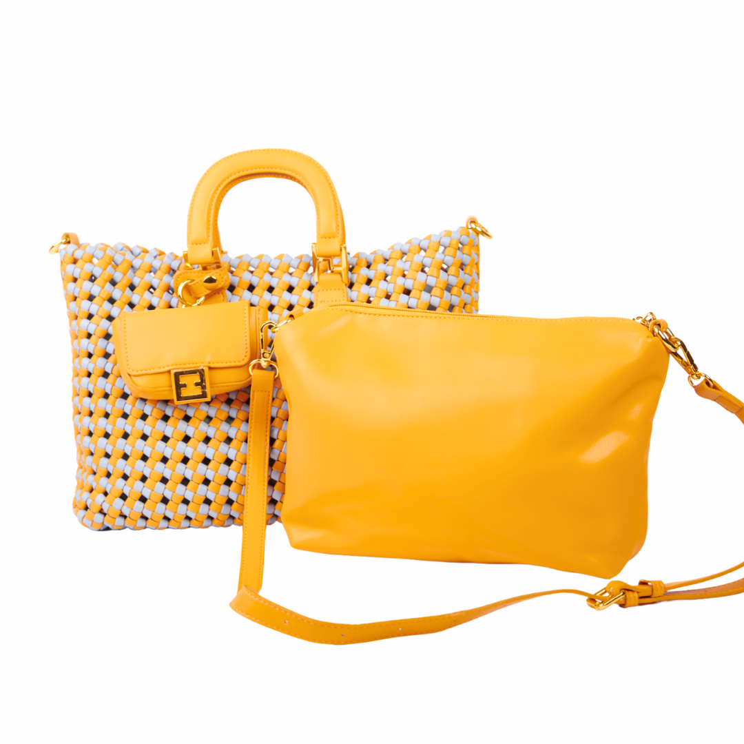 BOLSO VICTORIA AMARILLO AZUL