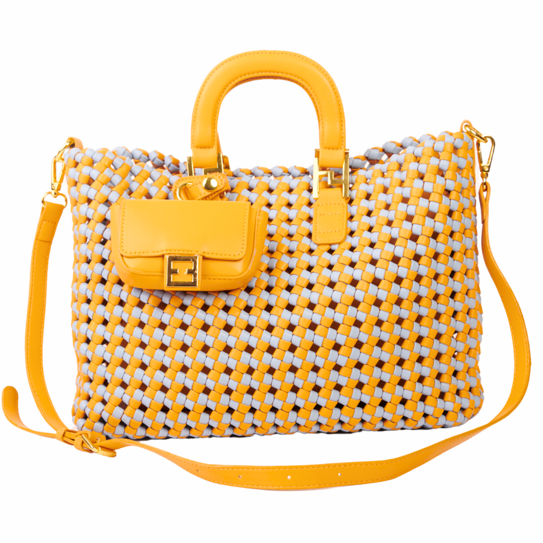 BOLSO VICTORIA AMARILLO AZUL