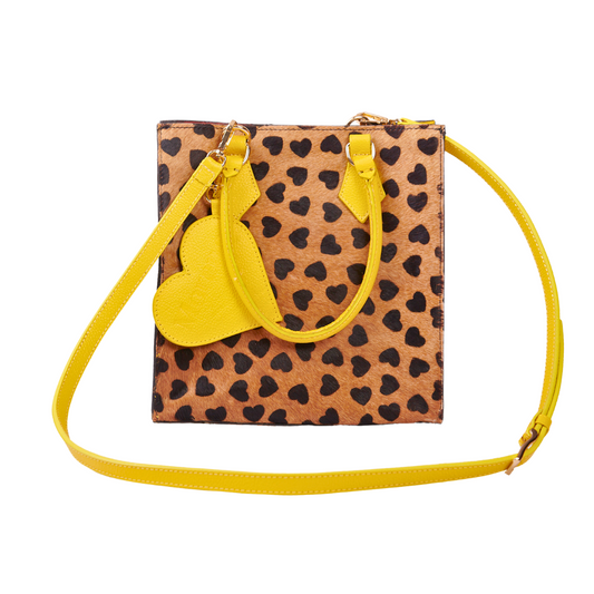 Bolso Corazones Amarillo miel