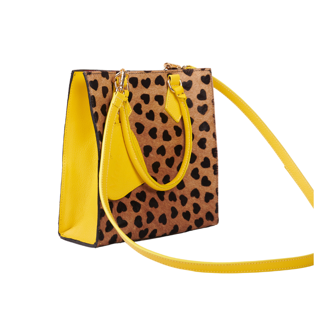 Bolso Corazones Amarillo miel