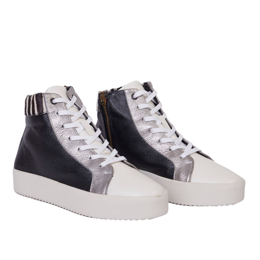 High Sneakers Soy Yo Negro x Plata